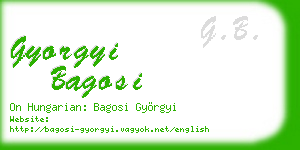 gyorgyi bagosi business card